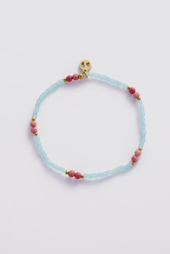 Robyn Bracelet - Teal/Blush
