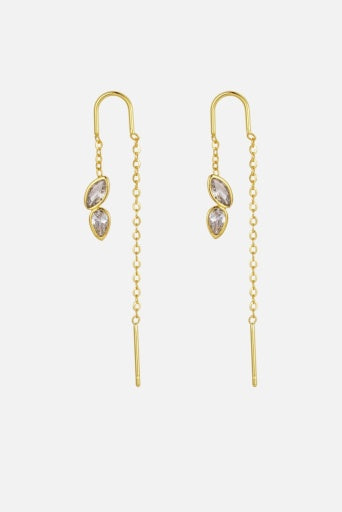 Ingrid Thread Earring - Gold