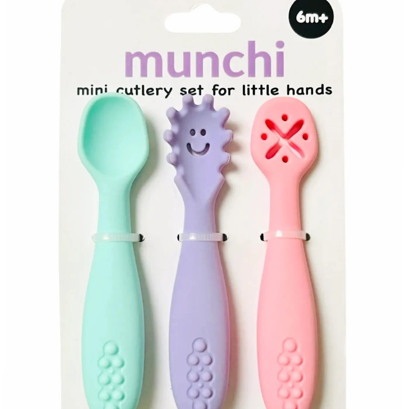 Silicone Bowl & Mini Cutlery Set - Purple Bowl/Sherbet Cutlery Set