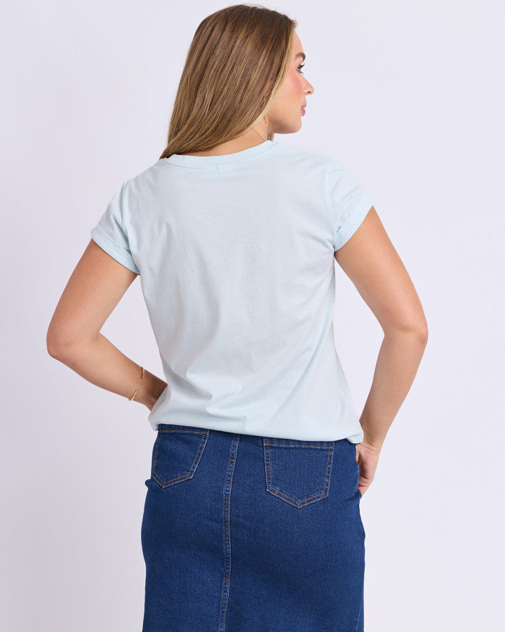 SIGNATURE TEE - COOL BLUE