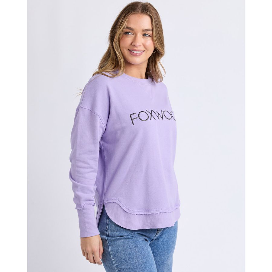 SIMPLIFIED METALLIC CREW - LAVANDER