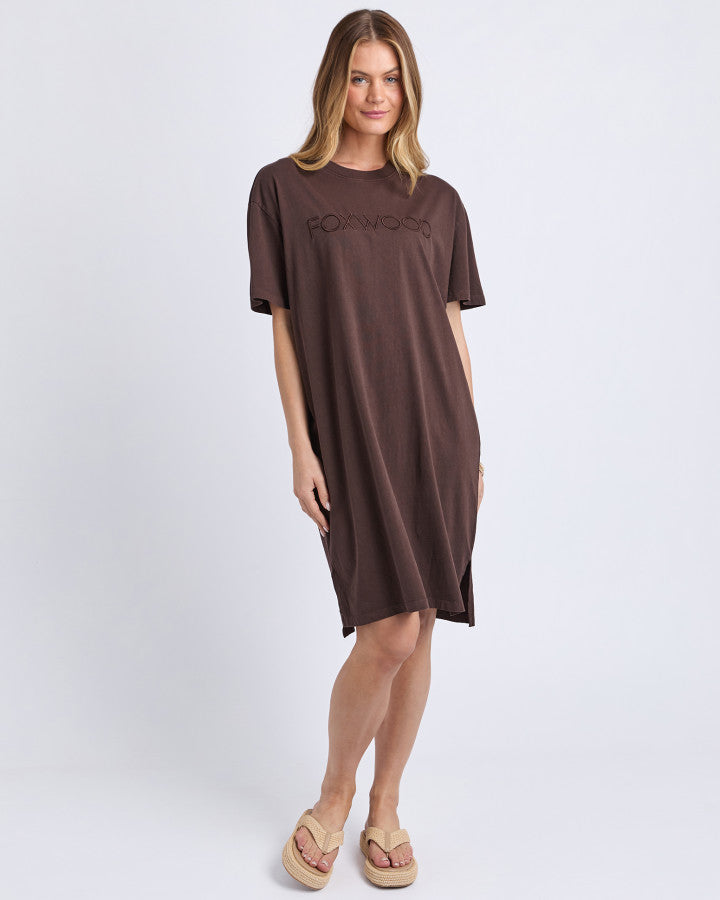 Simplified Tee Dress - Coffee