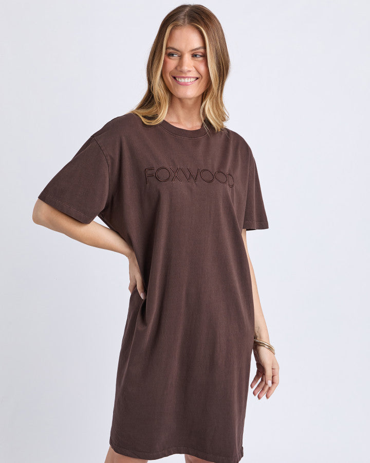 Simplified Tee Dress - Coffee