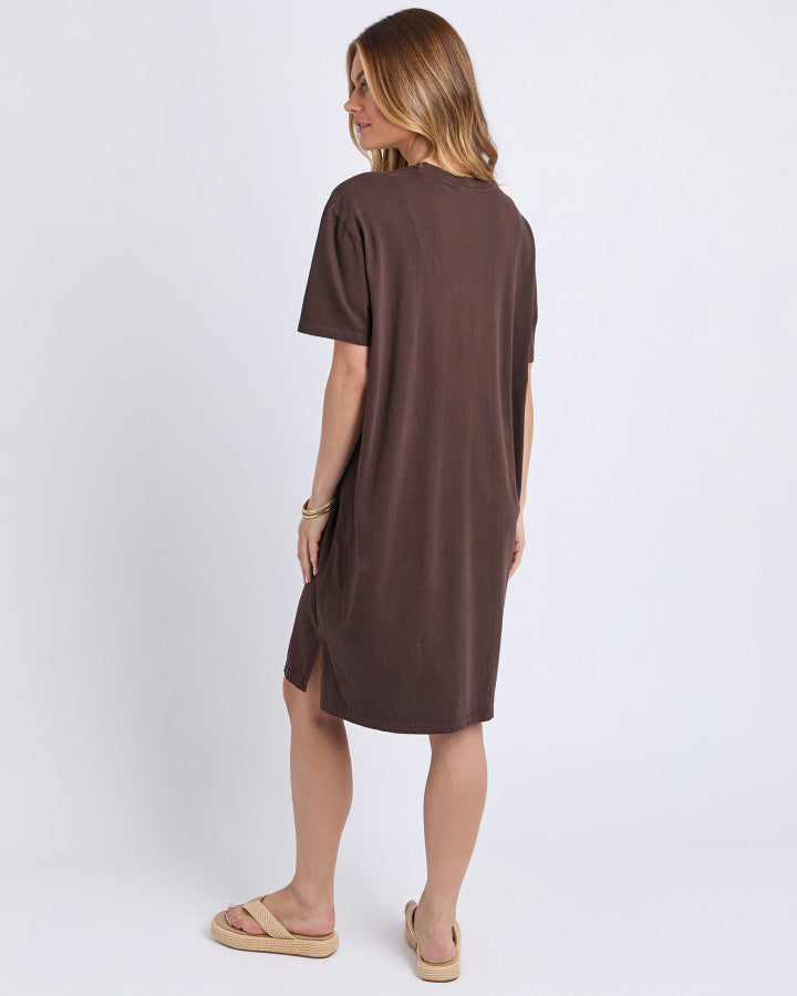 Simplified Tee Dress - Coffee