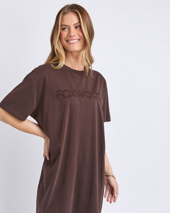 Simplified Tee Dress - Coffee