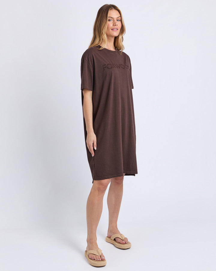 Simplified Tee Dress - Coffee