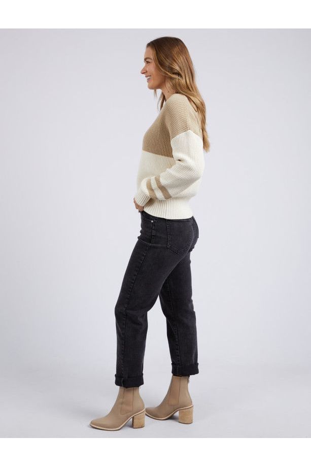 SOPHIE KNIT CREW - VINTAGE WHITE