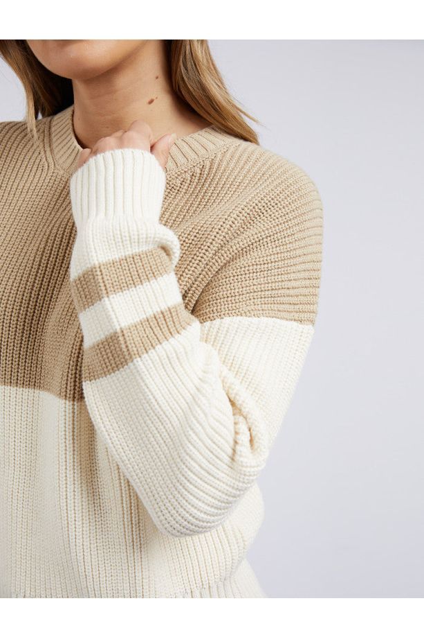 SOPHIE KNIT CREW - VINTAGE WHITE