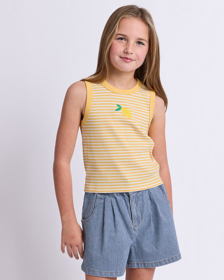 SORBET RIB TANK LEMON - TWEEN