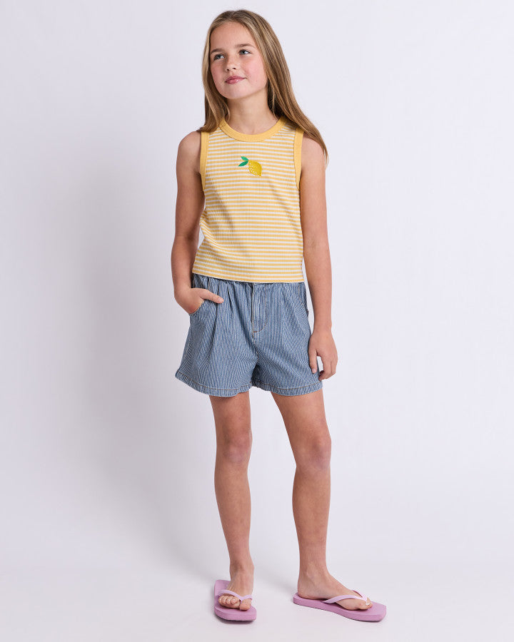 SORBET RIB TANK LEMON - TWEEN
