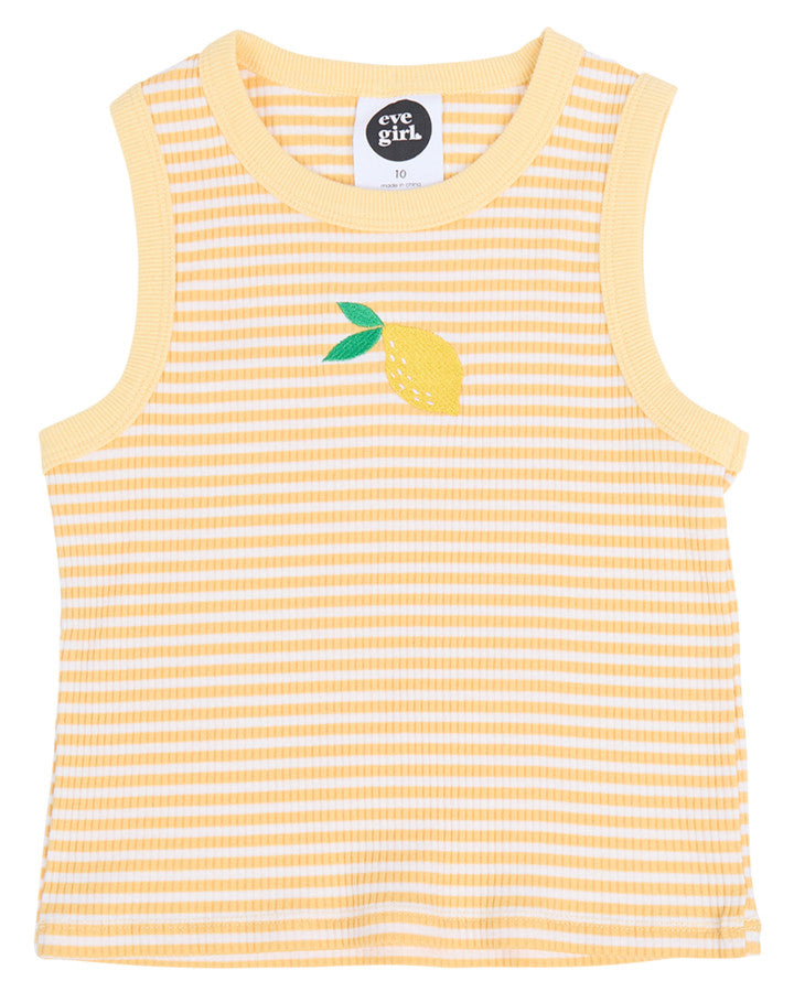 SORBET RIB TANK LEMON - TWEEN