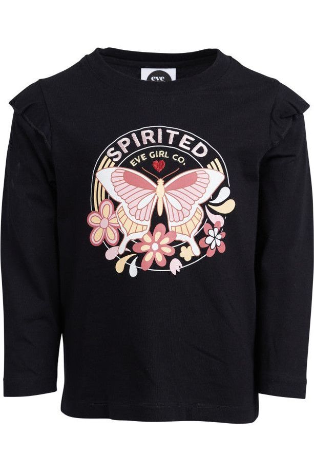 SPIRITED L/S TEE BLACK