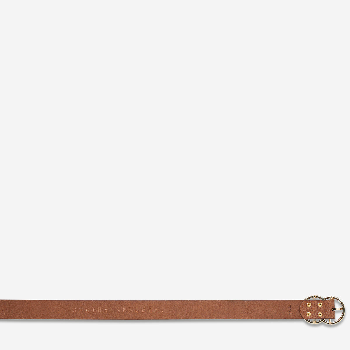 Status Anxiety - Mislaid Belt- Tan Croc/Gold Belt - ML