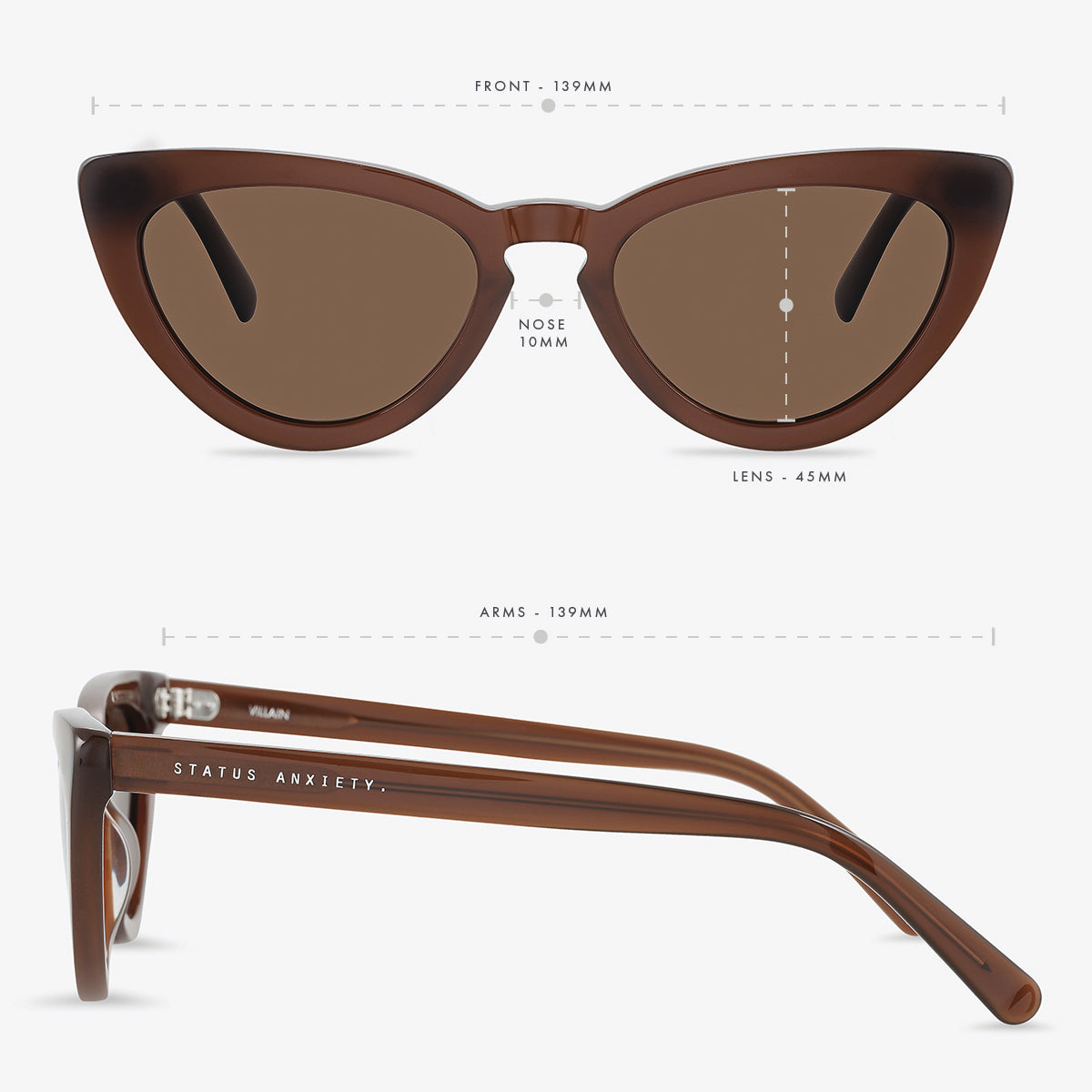 Status Anxiety - Villain Sunglasses - Brown