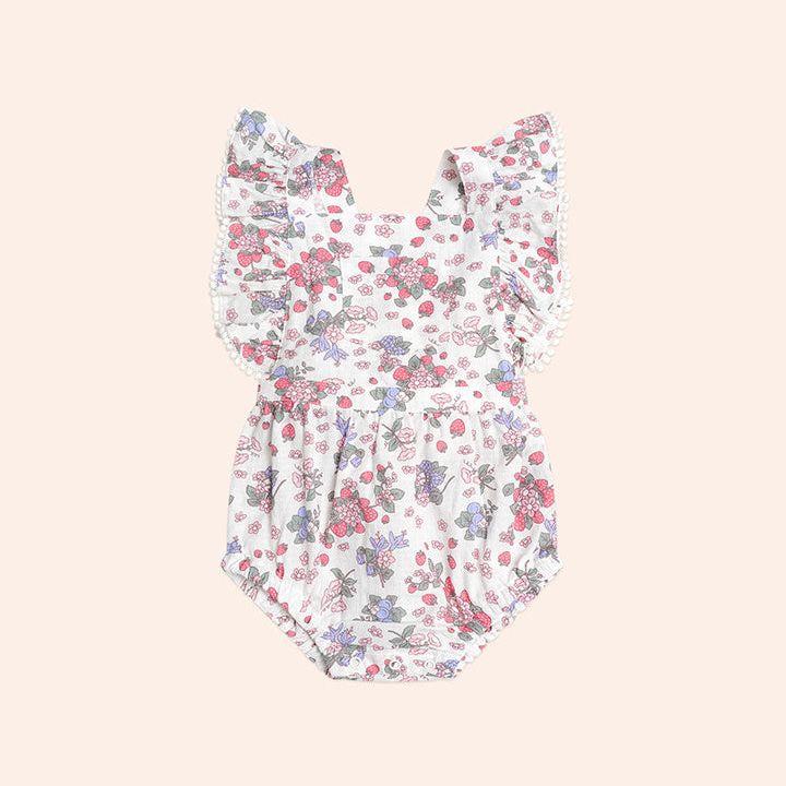 Stawberry Garden Playsuit Cream