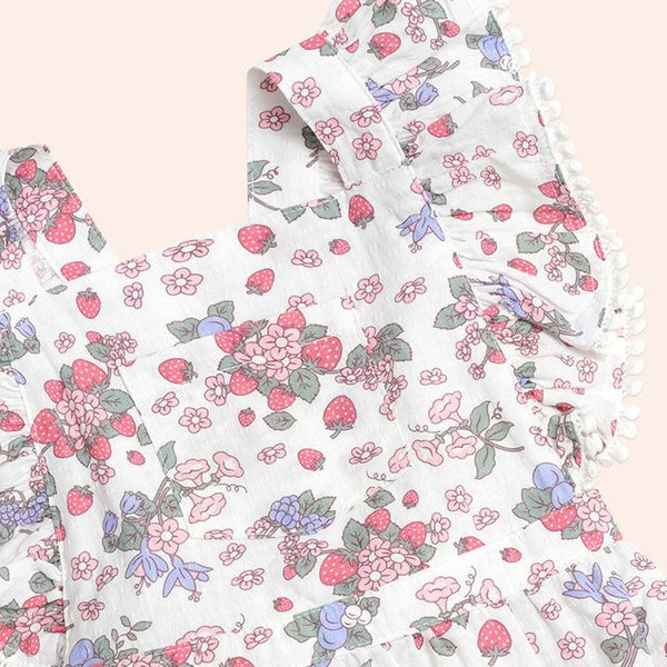Stawberry Garden Playsuit Cream