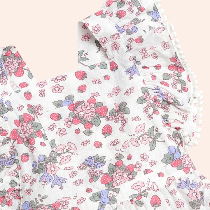 Stawberry Garden Playsuit Cream