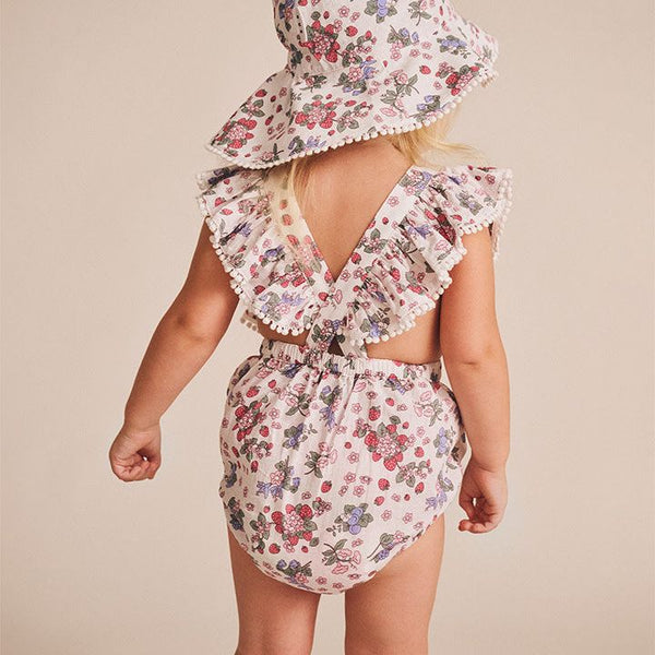 Stawberry Garden Playsuit Cream