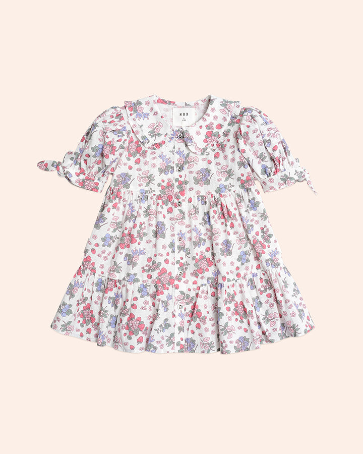 Stawberry Garden Tiered Smock Dress