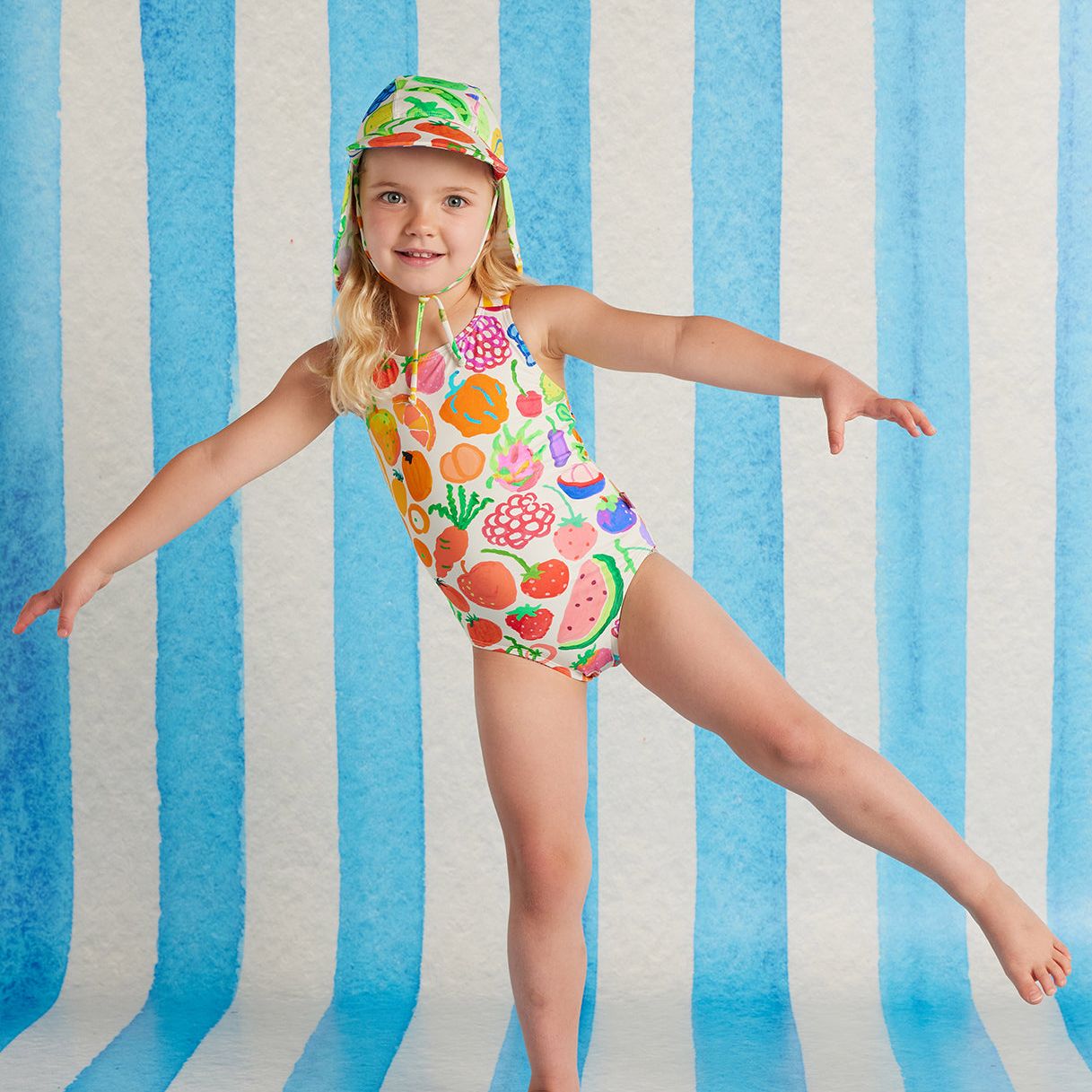 Eat The Rainbow Elastic Strap Bather