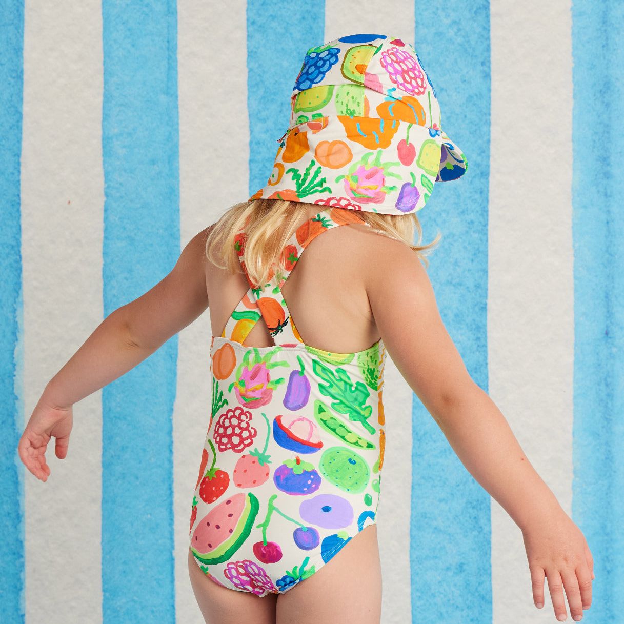 Eat The Rainbow Elastic Strap Bather