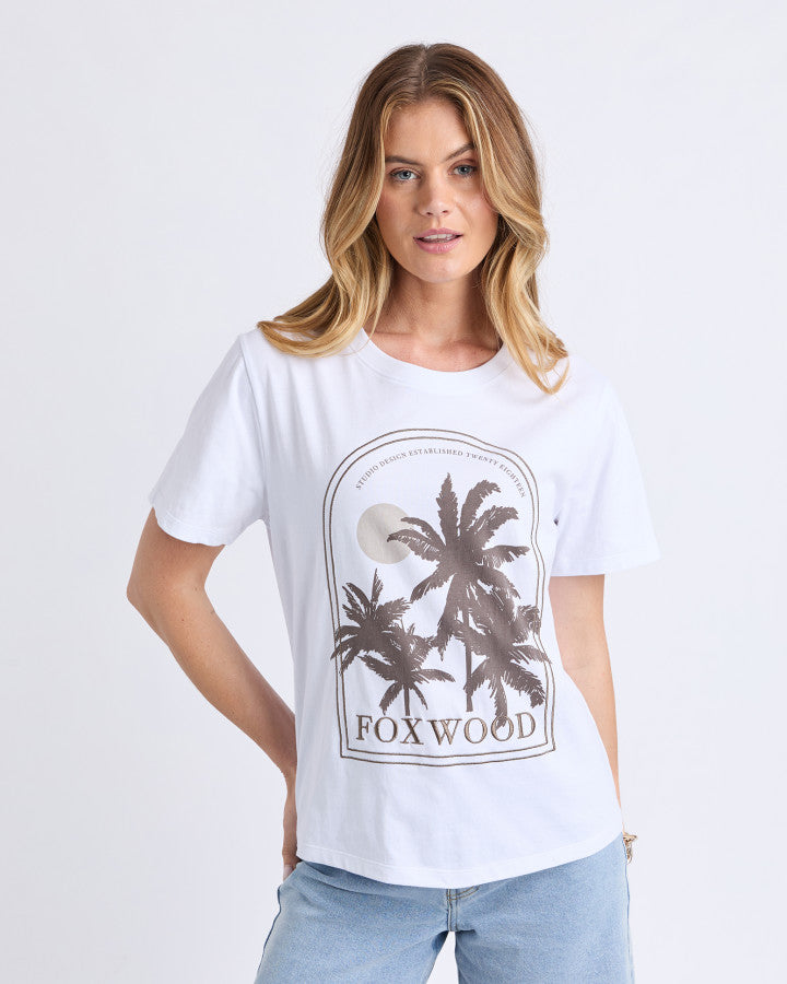 Studio Palm Tee - White