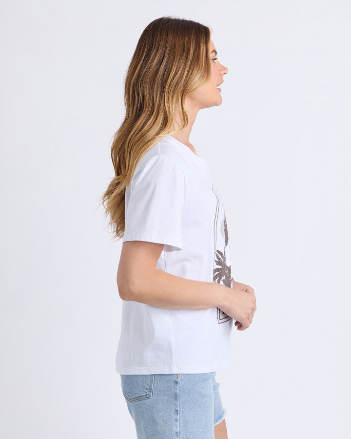 Studio Palm Tee - White