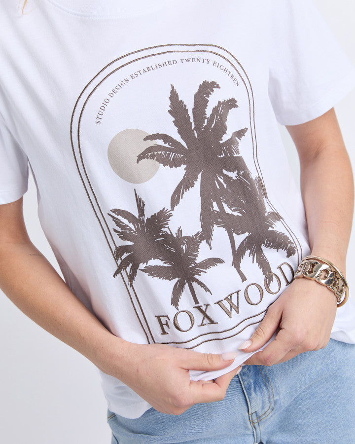 Studio Palm Tee - White