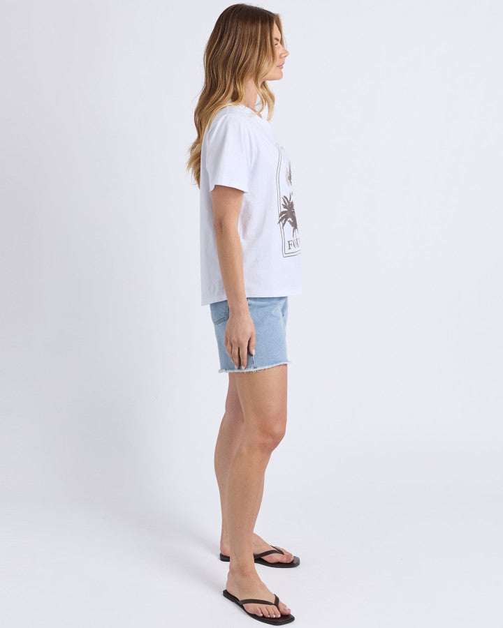Studio Palm Tee - White