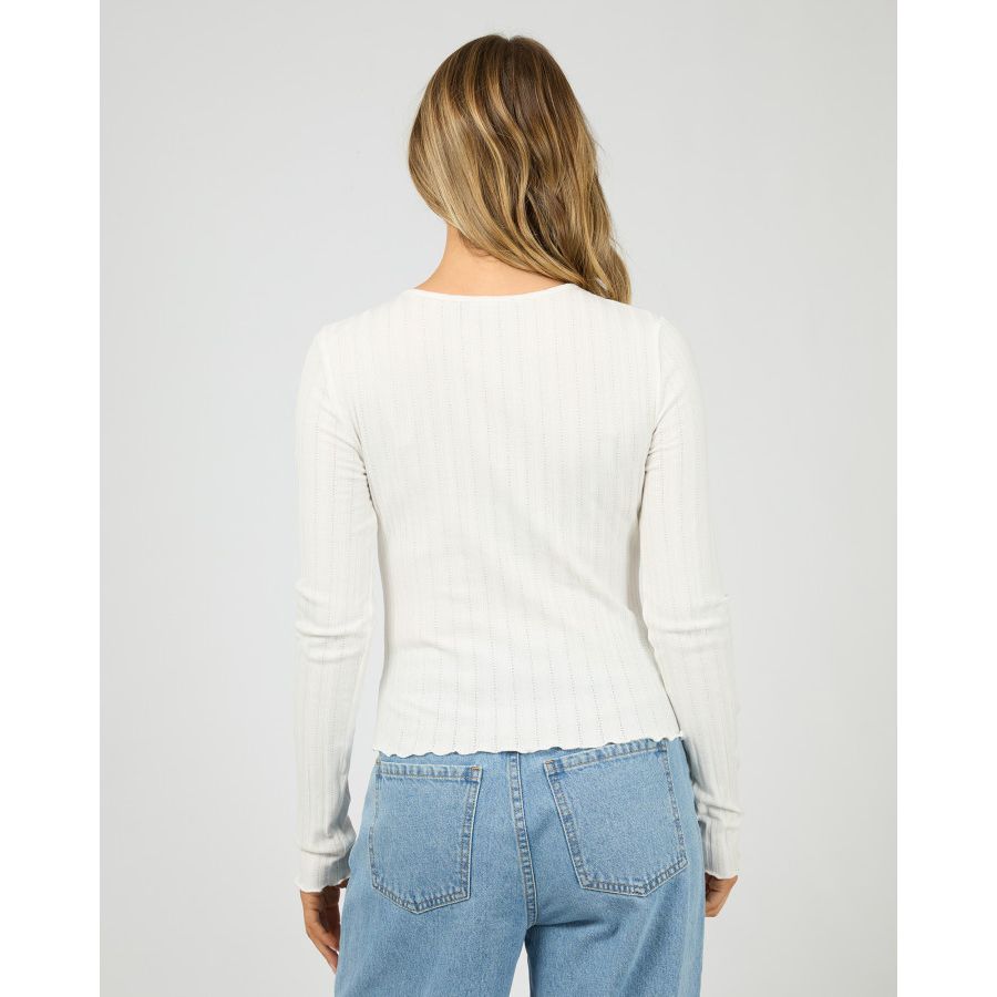 TARNI KNIT TOP - VINTAGE WHITE