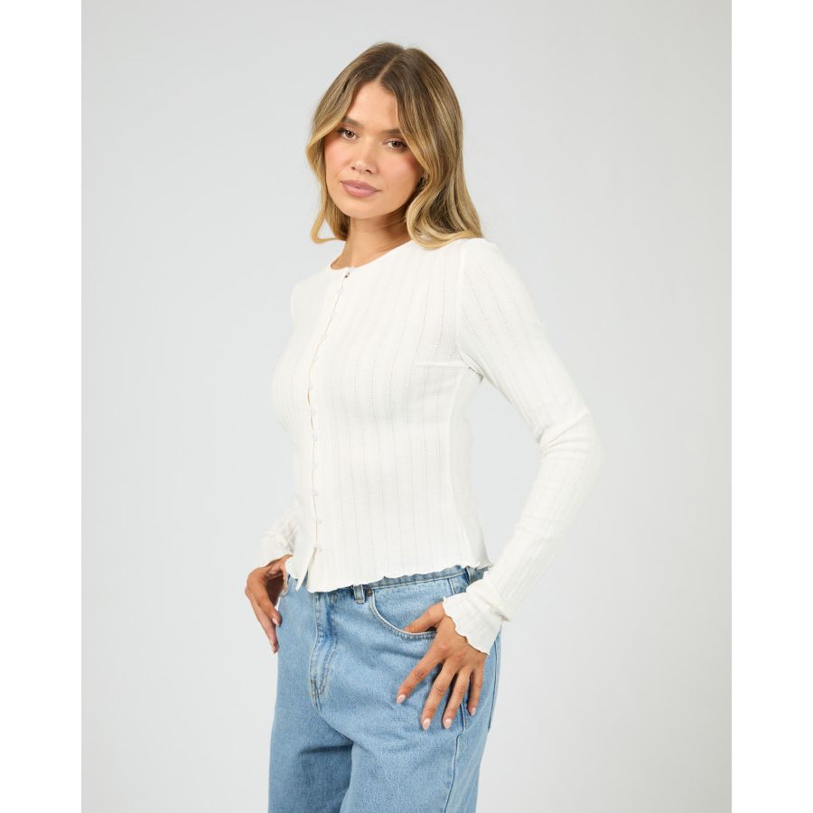 TARNI KNIT TOP - VINTAGE WHITE