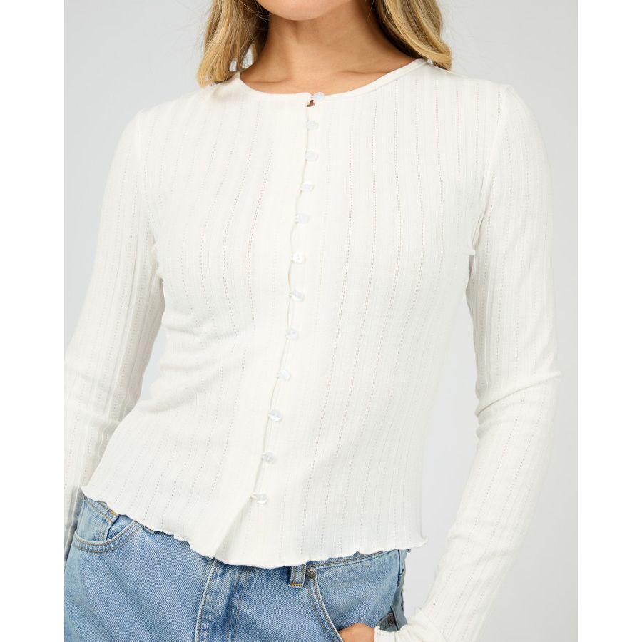 TARNI KNIT TOP - VINTAGE WHITE