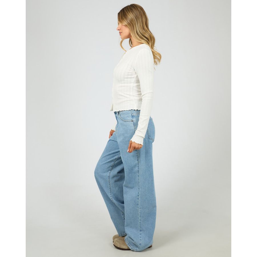 TARNI KNIT TOP - VINTAGE WHITE