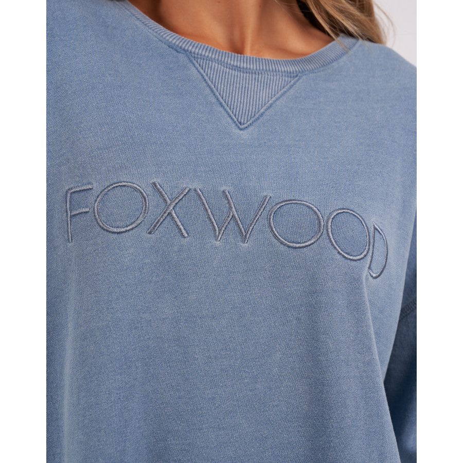 WASHED SIMPLIFIED CREW - BLUE