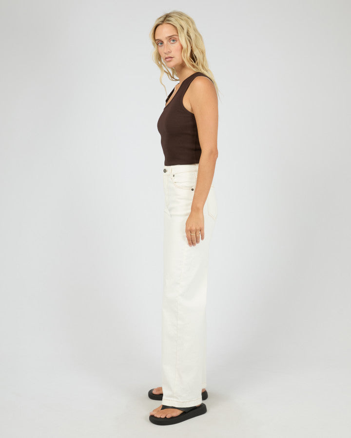 WILLOW RIB TANK - BROWN