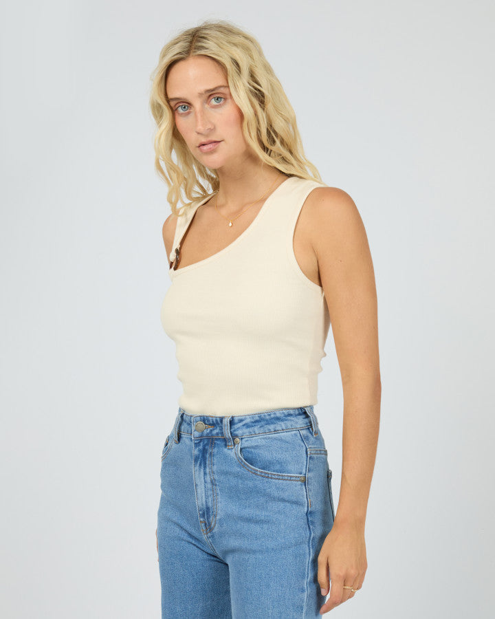 WILLOW RIB TANK - VANILLA