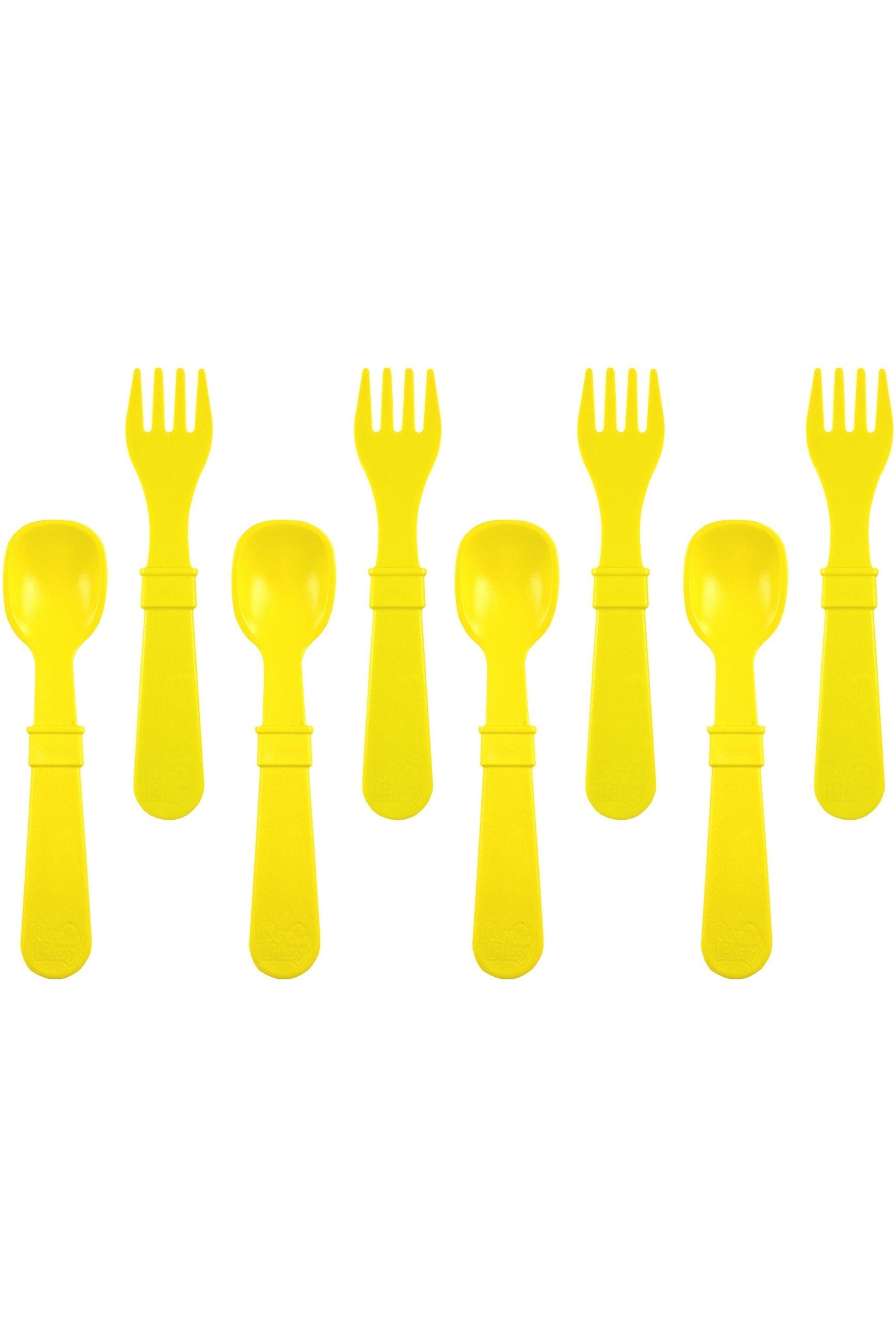 Re-Play Fork and Spoon Set - Yellow