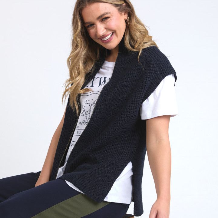 ZIP KNIT VEST