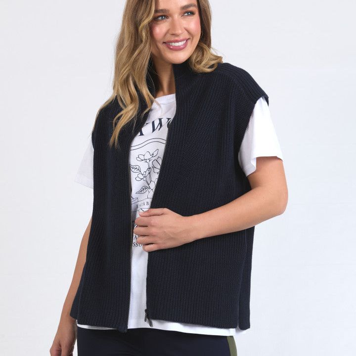 ZIP KNIT VEST