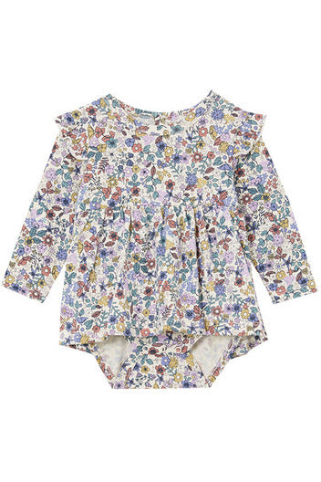 Autumn Floral Frill Baby Dress