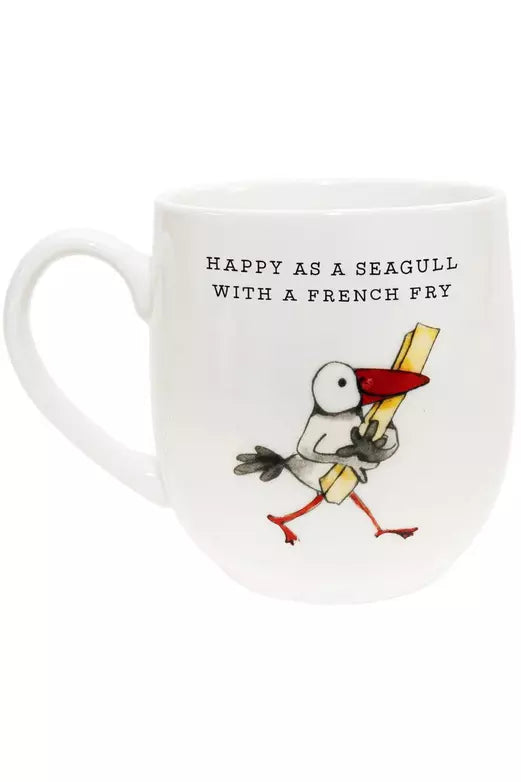 Twigseeds Mug - Happy as a Seagull with a French Fry