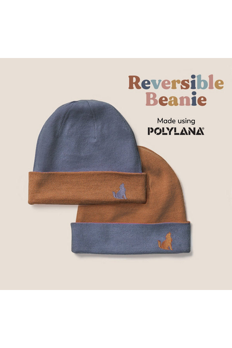 Reversible Beanie - Indigo/Rust