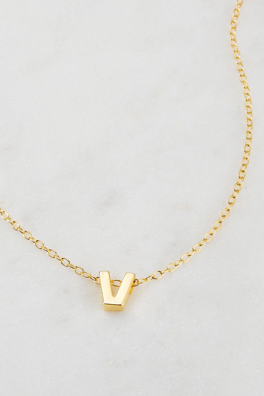 LETTER NECKLACE  - V