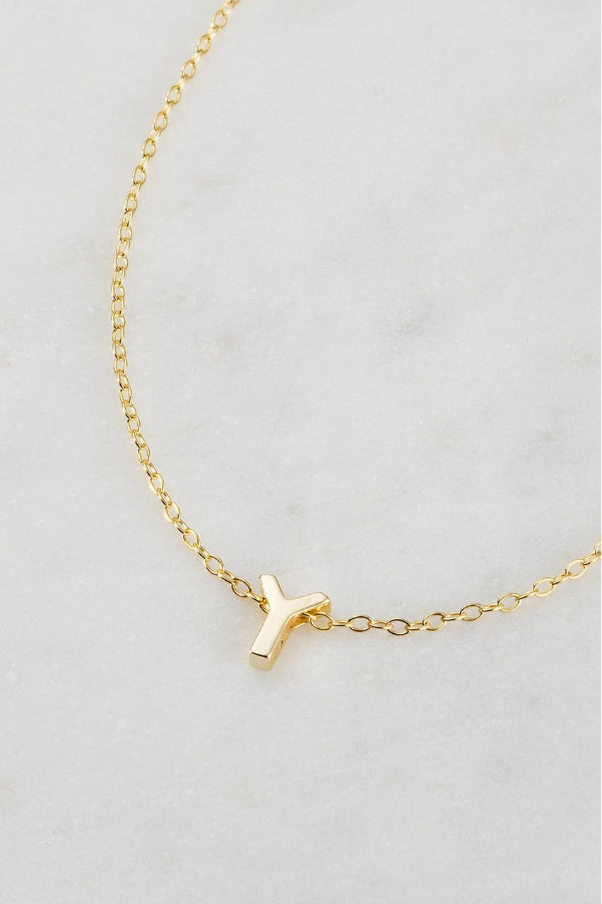 LETTER NECKLACE  - Y