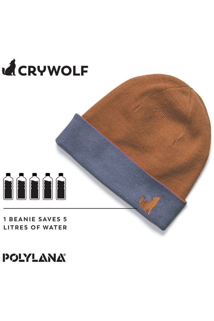 Reversible Beanie - Indigo/Rust