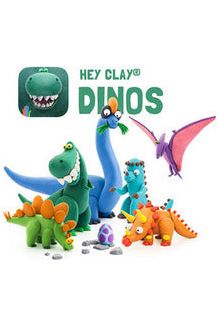 HEY CLAY DINO SET - 15 CANS