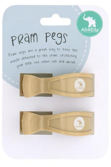 Pram Pegs 2 Pack - Sand