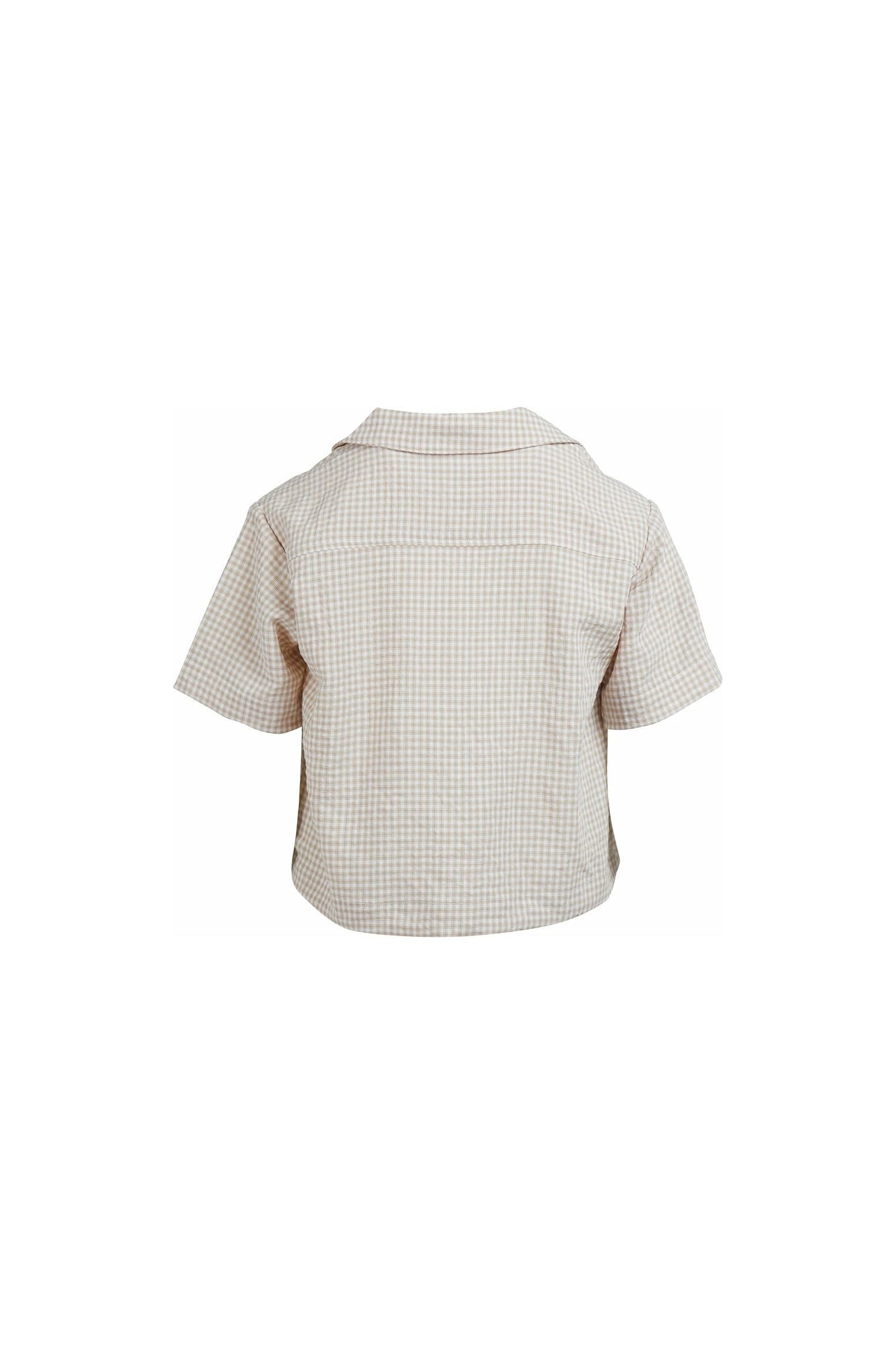 SADIE CHECK SHIRT - TAN