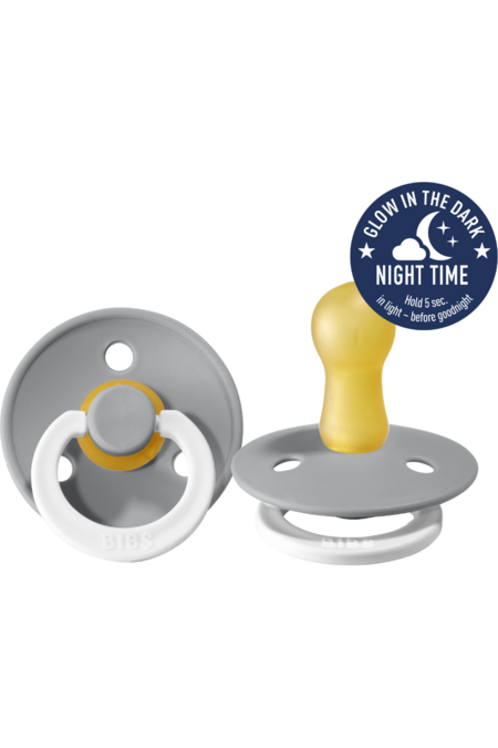 BIBS 'Night Glow' Round Pacifier - Cloud