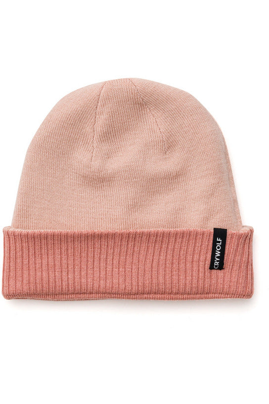 Reversible Beanie - Rose/Dusty Pink